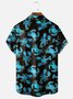 Moisture Wicking Crab Lobster Chest Pocket Hawaiian Shirt