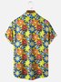 Moisture Wicking Floral Chest Pocket Hawaiian Shirt