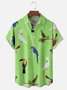 Moisture Wicking Parrot Toucan Chest Pocket Hawaiian Shirt