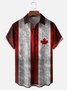 Moisture Wicking Canada Day Maple Leaf Chest Pocket Bowling Shirt