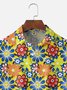 Moisture Wicking Floral Chest Pocket Hawaiian Shirt