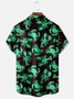 Moisture Wicking Crab Lobster Chest Pocket Hawaiian Shirt
