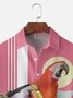 Moisture Wicking Toucan Parrot Chest Pocket Bowling Shirt