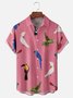 Moisture Wicking Parrot Toucan Chest Pocket Hawaiian Shirt
