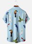 Moisture Wicking Parrot Toucan Chest Pocket Hawaiian Shirt