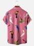 Moisture Wicking Parrot Toucan Chest Pocket Hawaiian Shirt