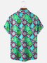 Moisture Wicking Floral Chest Pocket Hawaiian Shirt