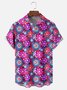 Moisture Wicking Floral Chest Pocket Hawaiian Shirt