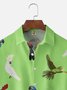 Moisture Wicking Parrot Toucan Chest Pocket Hawaiian Shirt