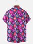Moisture Wicking Floral Chest Pocket Hawaiian Shirt