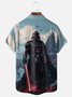 Moisture Wicking Star Robot Chest Pocket Hawaiian Shirt