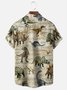 Moisture Wicking Dinosaur Chest Pocket Hawaiian Shirt