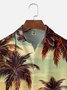 Moisture-wicking Palm Tree Chest Pocket Hawaiian Shirt