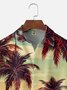 Moisture-wicking Palm Tree Chest Pocket Hawaiian Shirt