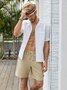 Mens Shorts Casual 7" Inseam 100% Cotton Drawstring Elastic Waist Summer Beach Stretch Golf Shorts with Pockets