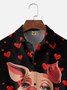 Moisture-wicking Lady Pig Chest Pocket Casual Shirt