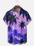 Moisture-wicking Palm Tree Chest Pocket Hawaiian Shirt