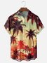 Moisture-wicking Palm Tree Chest Pocket Hawaiian Shirt
