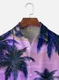 Moisture-wicking Palm Tree Chest Pocket Hawaiian Shirt