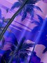 Moisture-wicking Palm Tree Chest Pocket Hawaiian Shirt