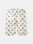 Men's Swim Trunks Hawaiian Tropical Palm Tree Beach Shorts with Pockets