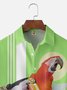 Moisture Wicking Toucan Parrot Chest Pocket Bowling Shirt