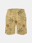 Men's Swim Trunks Hawaiian Tropical Palm Tree Beach Shorts with Pockets