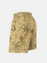 Men's Swim Trunks Hawaiian Tropical Palm Tree Beach Shorts with Pockets
