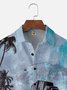 Moisture-wicking Star Robot Chest Pocket Hawaiian Shirt