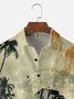 Moisture-wicking Star Robot Chest Pocket Hawaiian Shirt