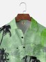 Moisture-wicking Star Robot Chest Pocket Hawaiian Shirt