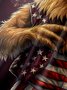 Moisture-wicking American Flag Rooster Beer Chest Pocket Casual Shirt