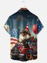 Moisture Wicking 4th of July Chest Pocket Hawaiian Shirt