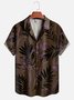 Hardaddy Palm Tree Leaf Shirt Men Summer Leaf Vacation Micro-Elasticity Daily Short Sleeve Regular H-Line Camp Collar Aloha Shirts
