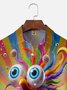 Moisture Wicking Funny Chicken Chest Pocket Hawaiian Shirt