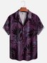 Hardaddy Palm Tree Leaf Shirt Men Summer Leaf Vacation Micro-Elasticity Daily Short Sleeve Regular H-Line Camp Collar Aloha Shirts