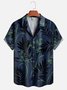 Hardaddy Palm Tree Leaf Shirt Men Summer Leaf Vacation Micro-Elasticity Daily Short Sleeve Regular H-Line Camp Collar Aloha Shirts
