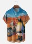 Moisture Wicking Motorcycle Penguin Chest Pocket Hawaiian Shirt