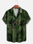 Hardaddy Palm Tree Leaf Shirt Men Summer Leaf Vacation Micro-Elasticity Daily Short Sleeve Regular H-Line Camp Collar Aloha Shirts