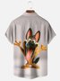 Moisture-wicking Dog Animal Funny Chest Pocket Casual Shirt