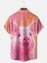 Moisture-wicking Pig Chest Pocket Hawaiian Shirt