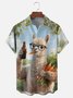 Moisture-wicking Alpaca Chest Pocket Casual Shirt
