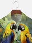 Hardaddy Moisture-wicking Breathable Parrots Chest Pocket Hawaiian Shirt