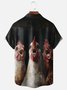 Moisture-wicking Screaming Chicken Chest Pocket Casual Shirt