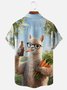 Moisture-wicking Alpaca Chest Pocket Casual Shirt