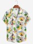 Moisture-wicking Tropical Palm Tree Parrot Aloha Shirt