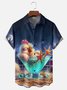 Moisture-wicking Cocktail Chicken Chest Pocket Hawaiian Shirt