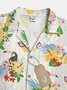Moisture-wicking Tropical Palm Tree Parrot Aloha Shirt