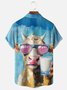 Moisture-wicking Cow Milk Chest Pocket Hawaiian Shirt