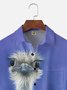 Moisture-wicking Ostrich Chest Pocket Hawaiian Shirt